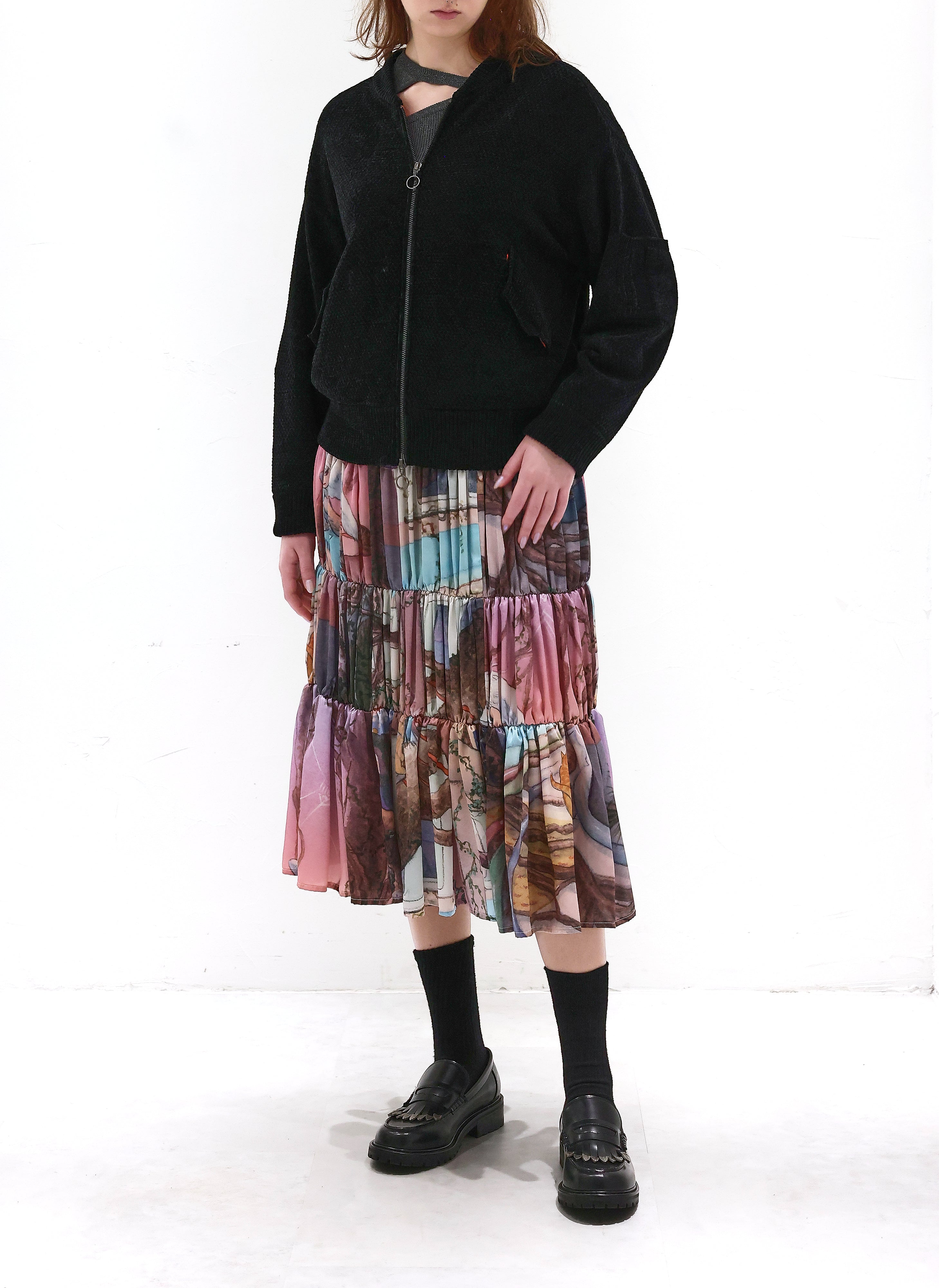 INITIAL x Little Thunder Tiered Skirt