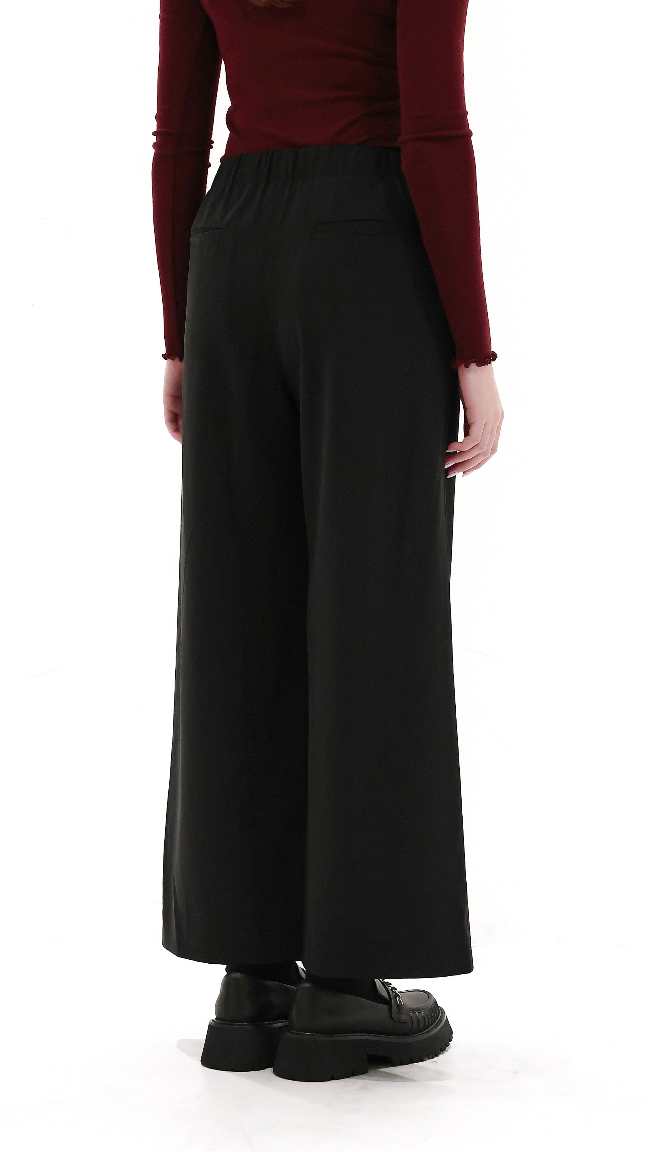 Wide-Leg With Drawstring Pants
