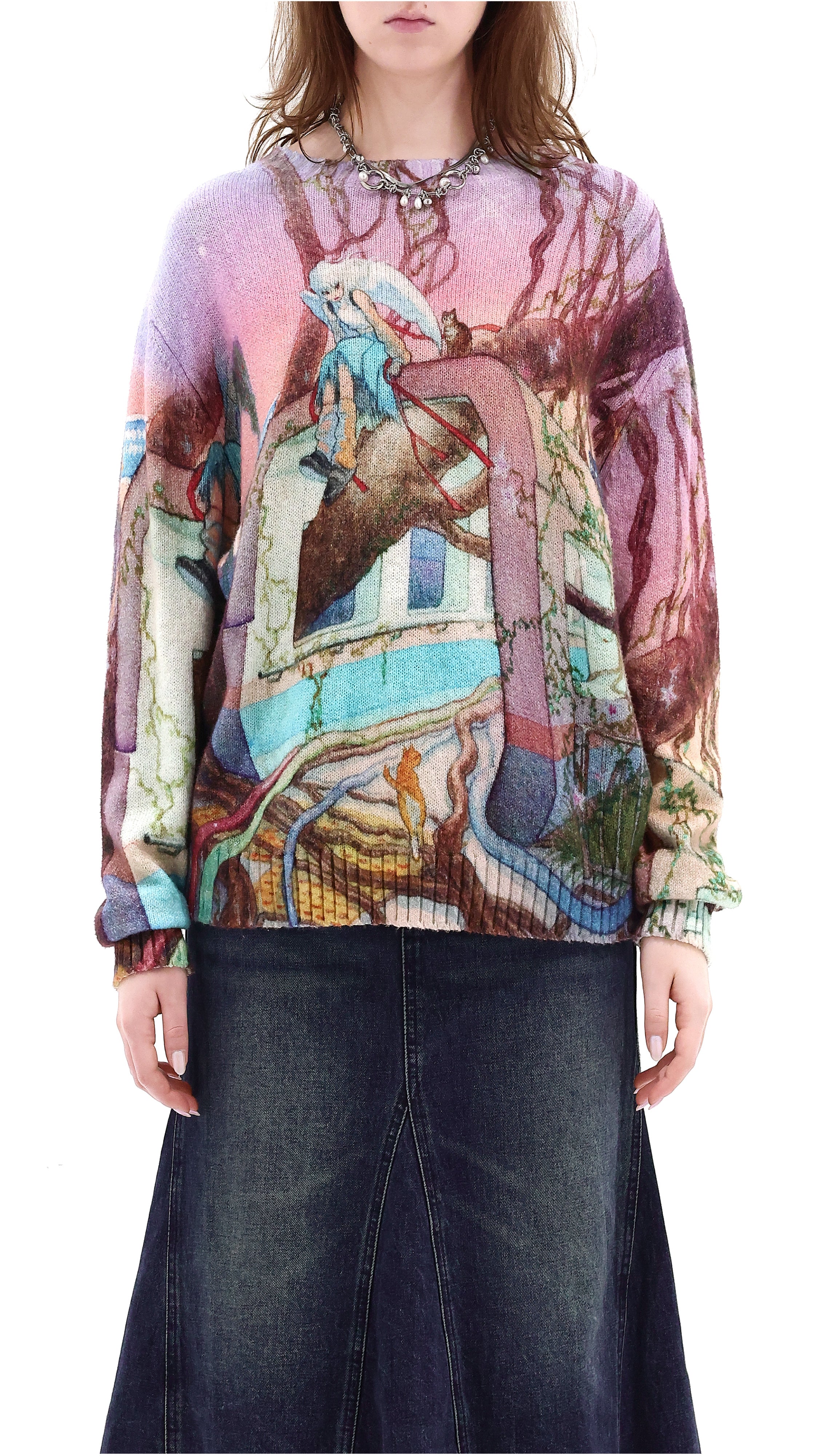 INITIAL x Little Thunder Printed Sweater