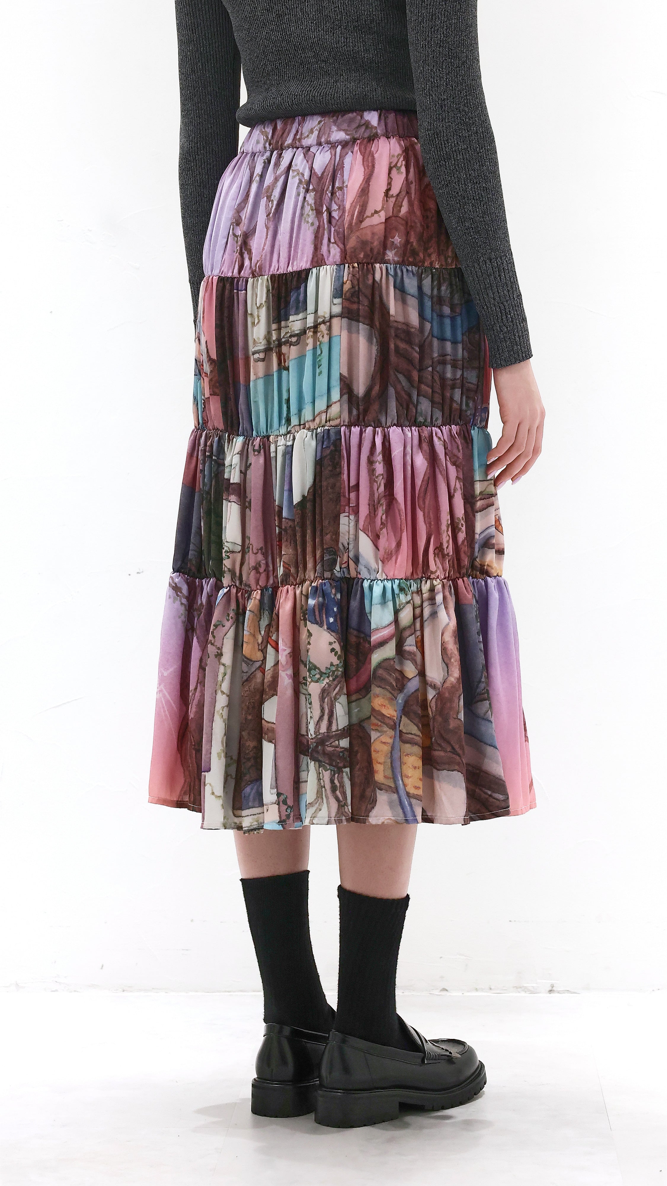 INITIAL x Little Thunder Tiered Skirt