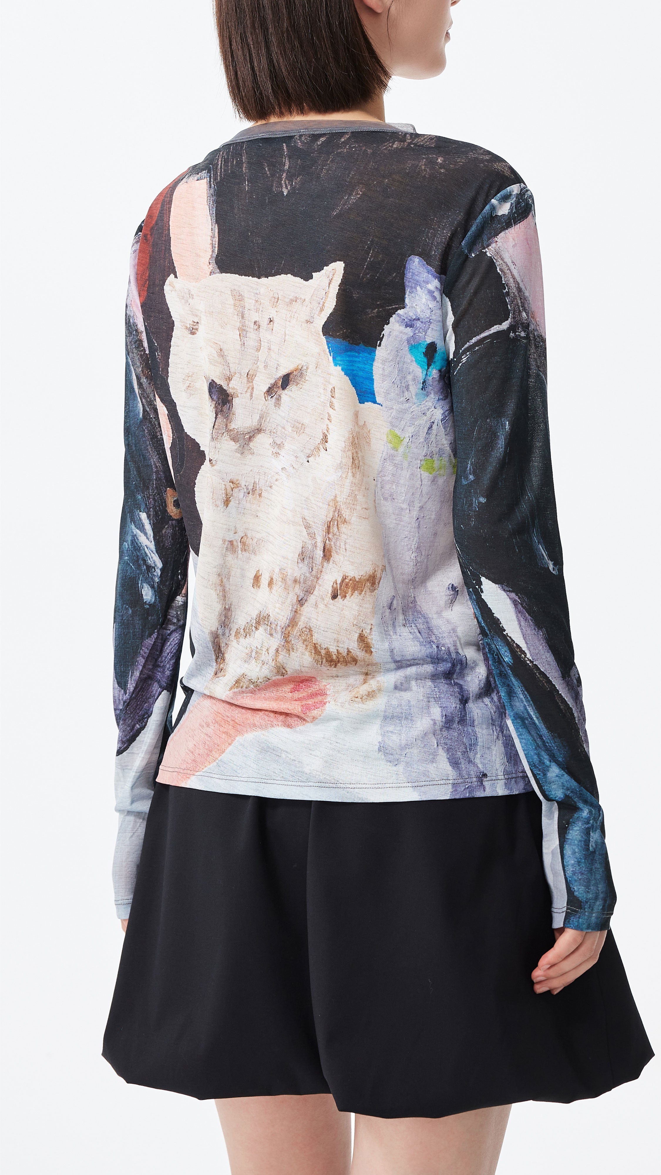 Mythical Animal Graphic Printed Tight Top