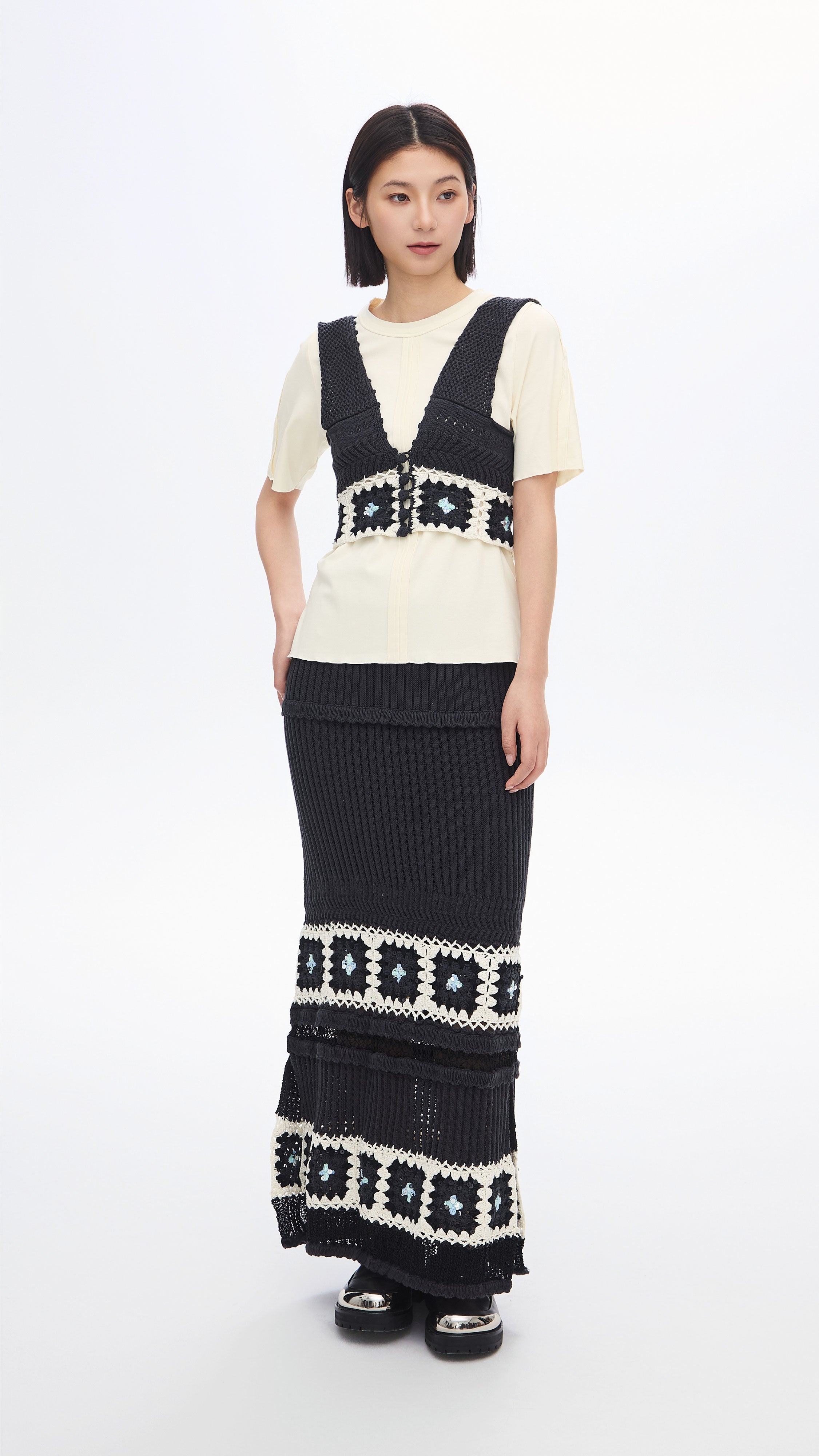 Beaded Knit Vest