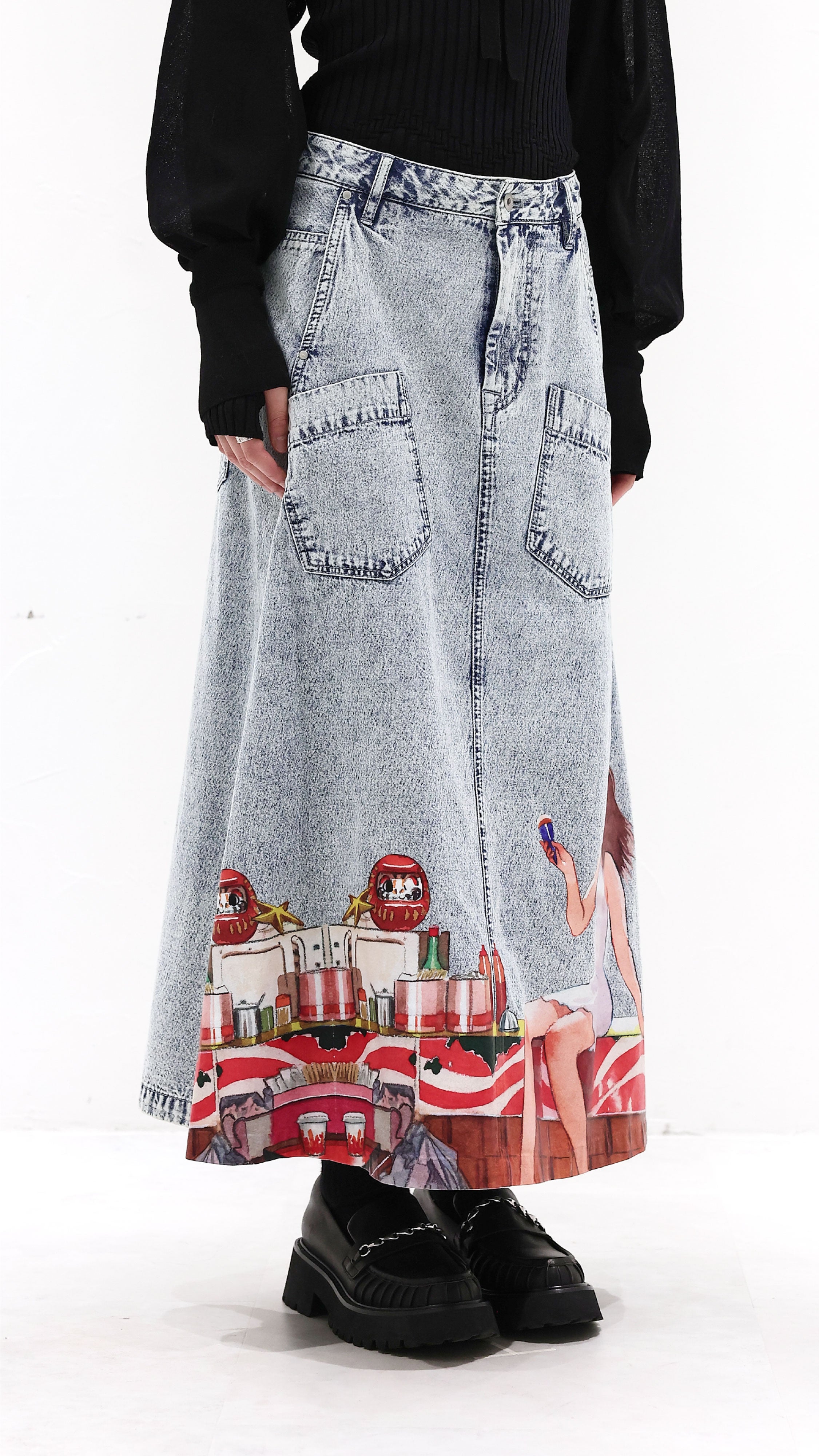 INITIAL x Little Thunder Anime Skirts