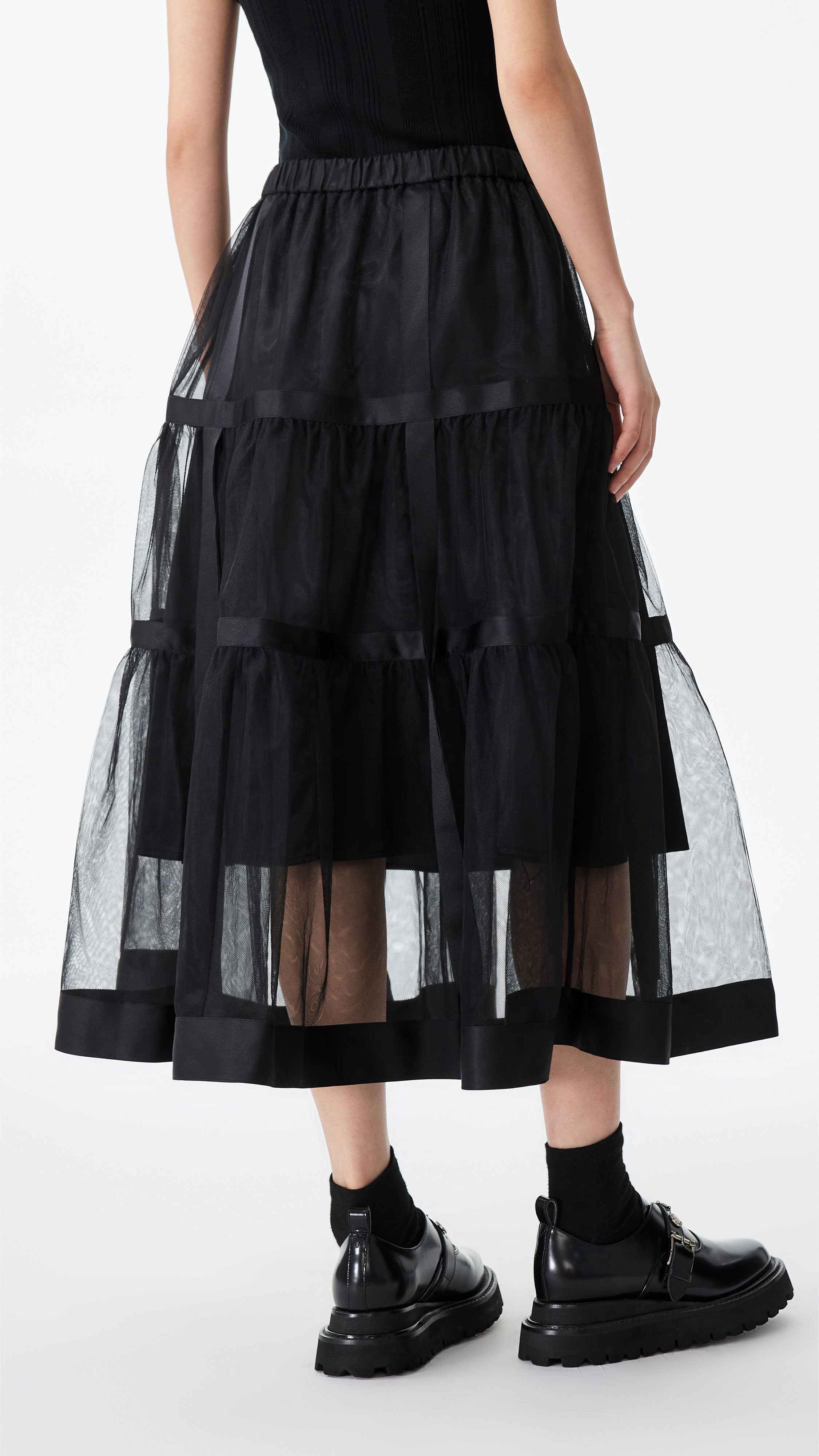 Tulle with Satin Skirt