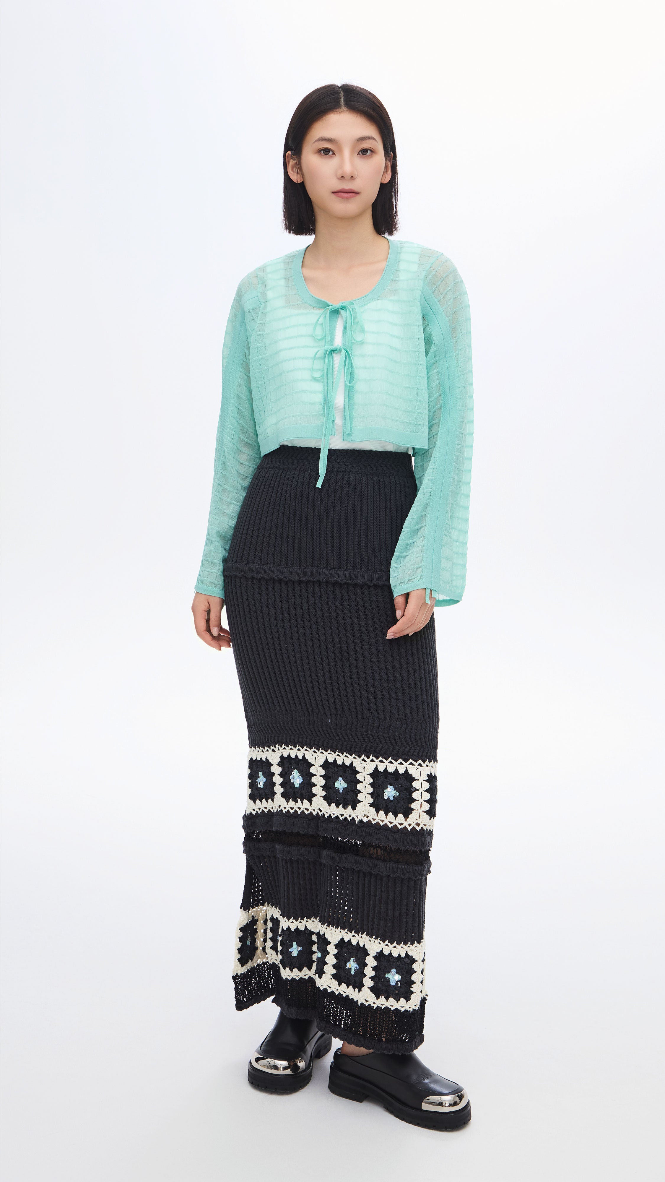 Beaded Knit Skirt