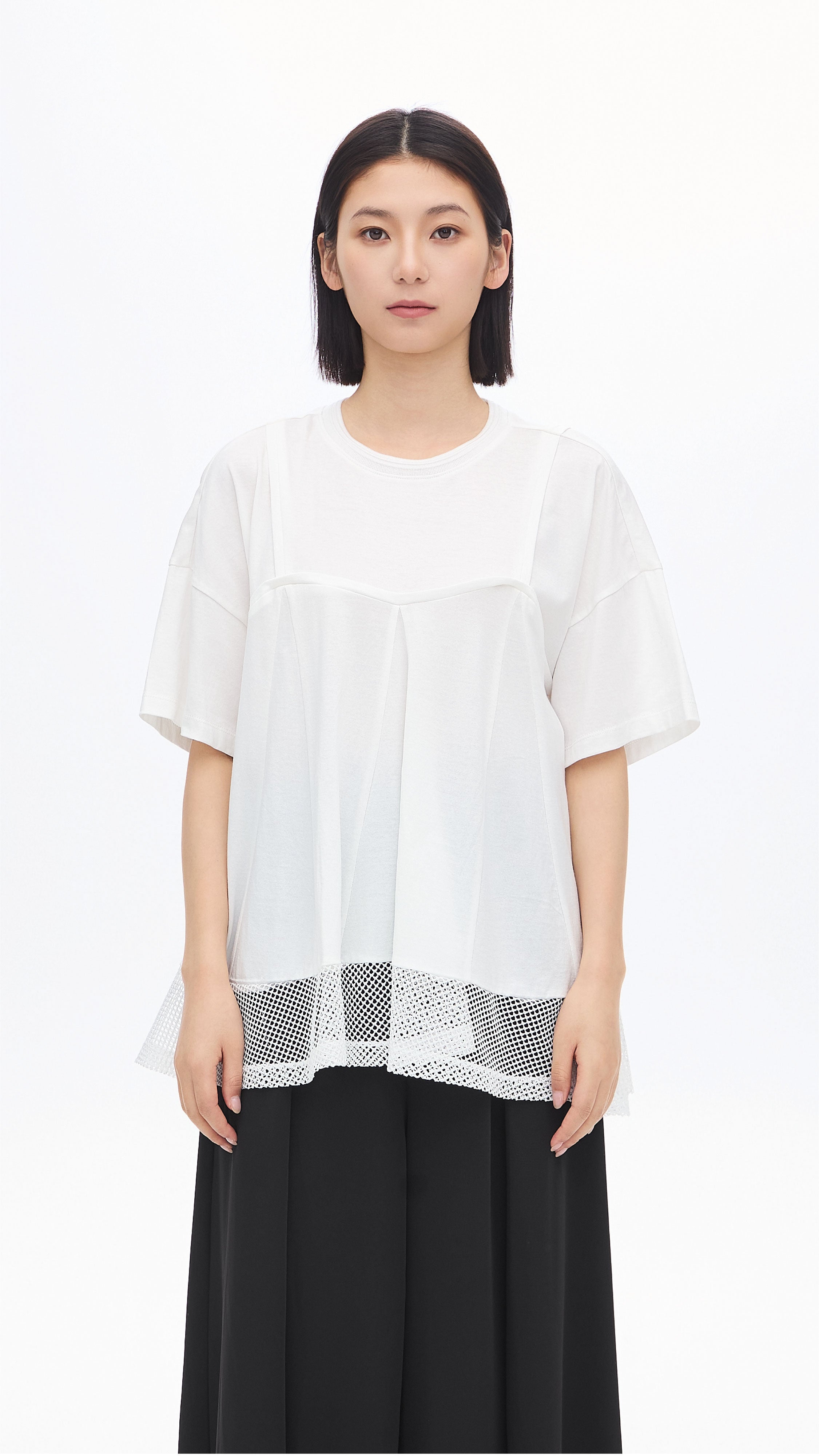 Cut-Sewn Patched Top