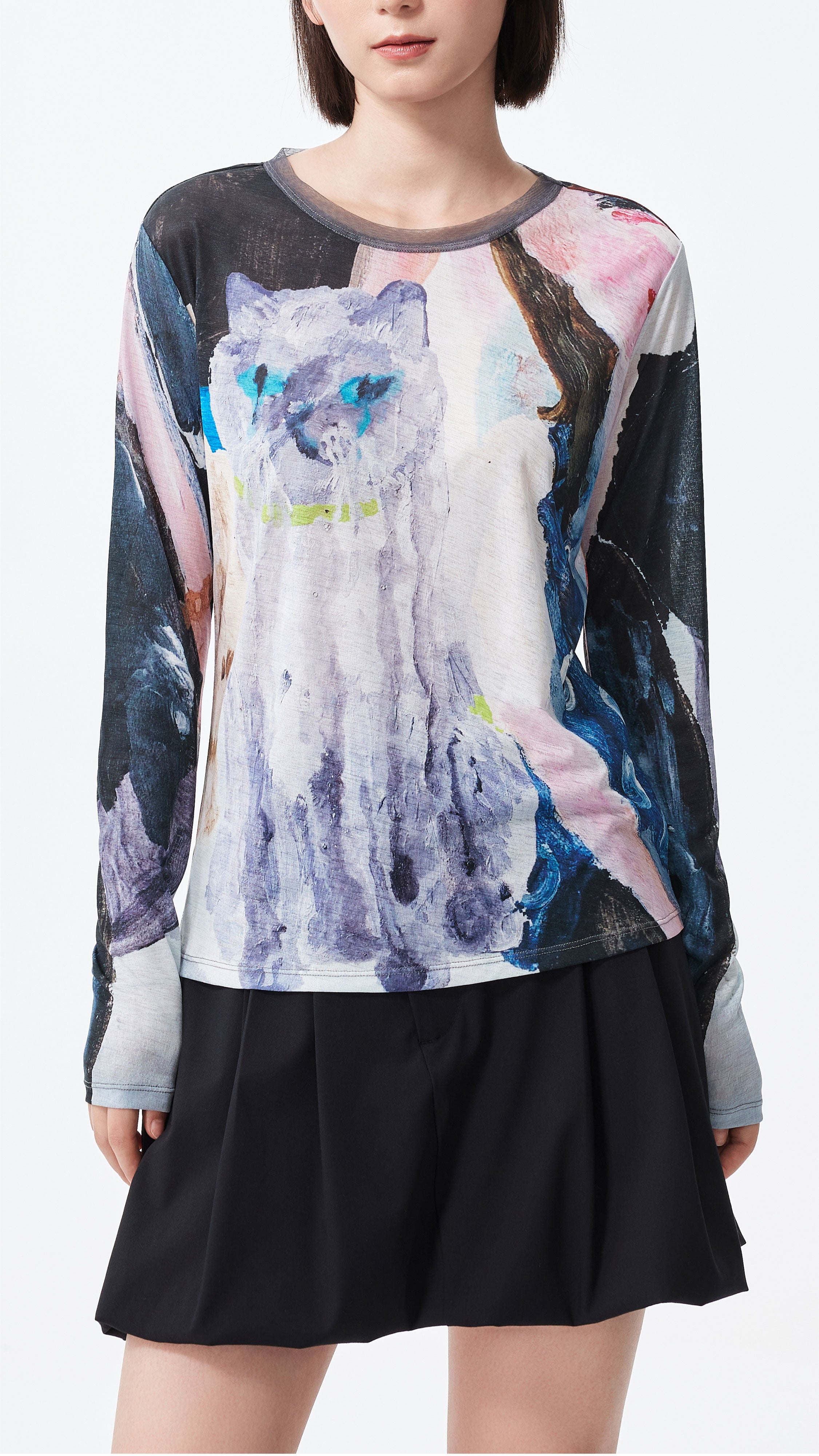 Mythical Animal Graphic Printed Tight Top