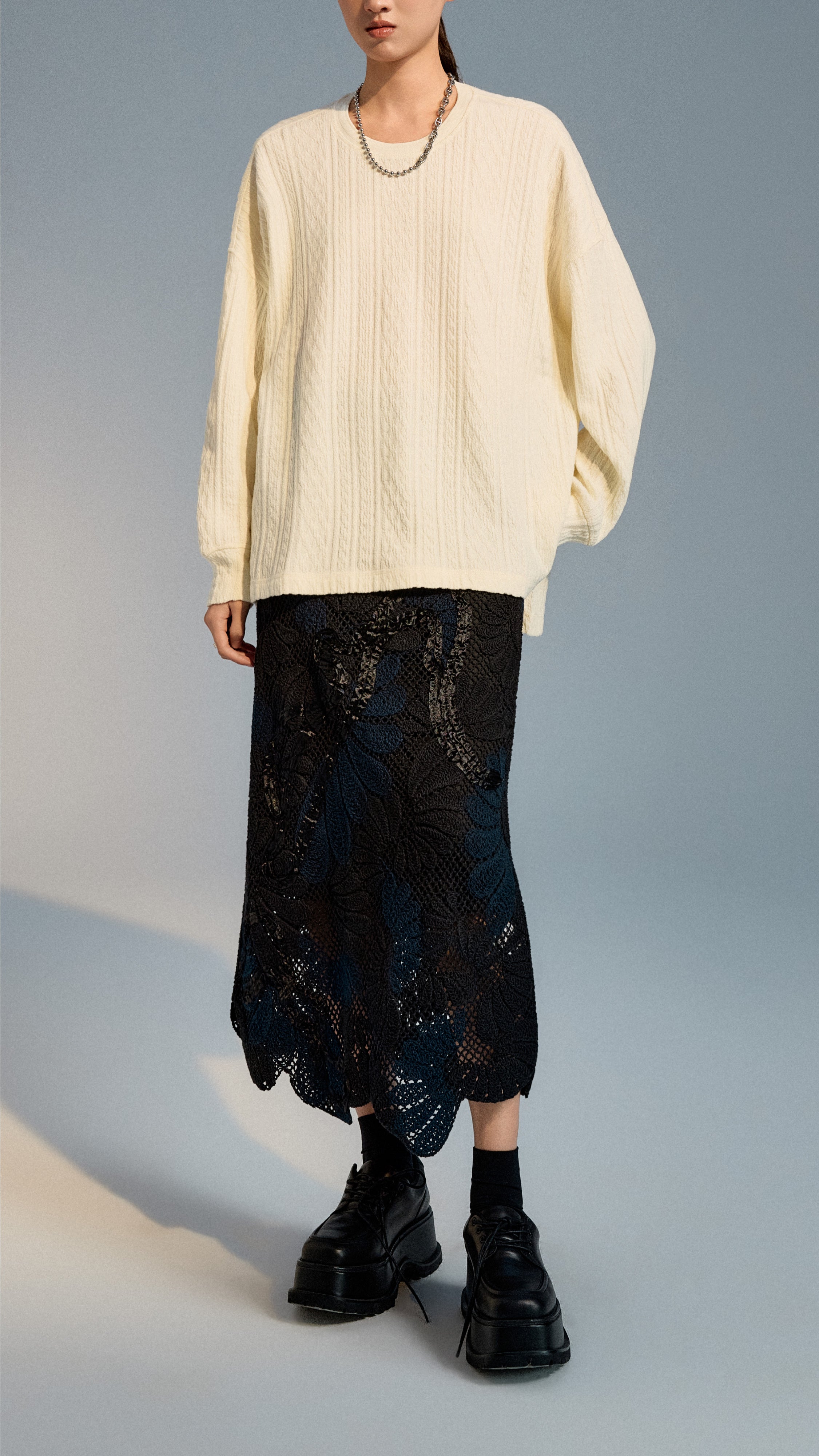 Tape Embroidery Skirt