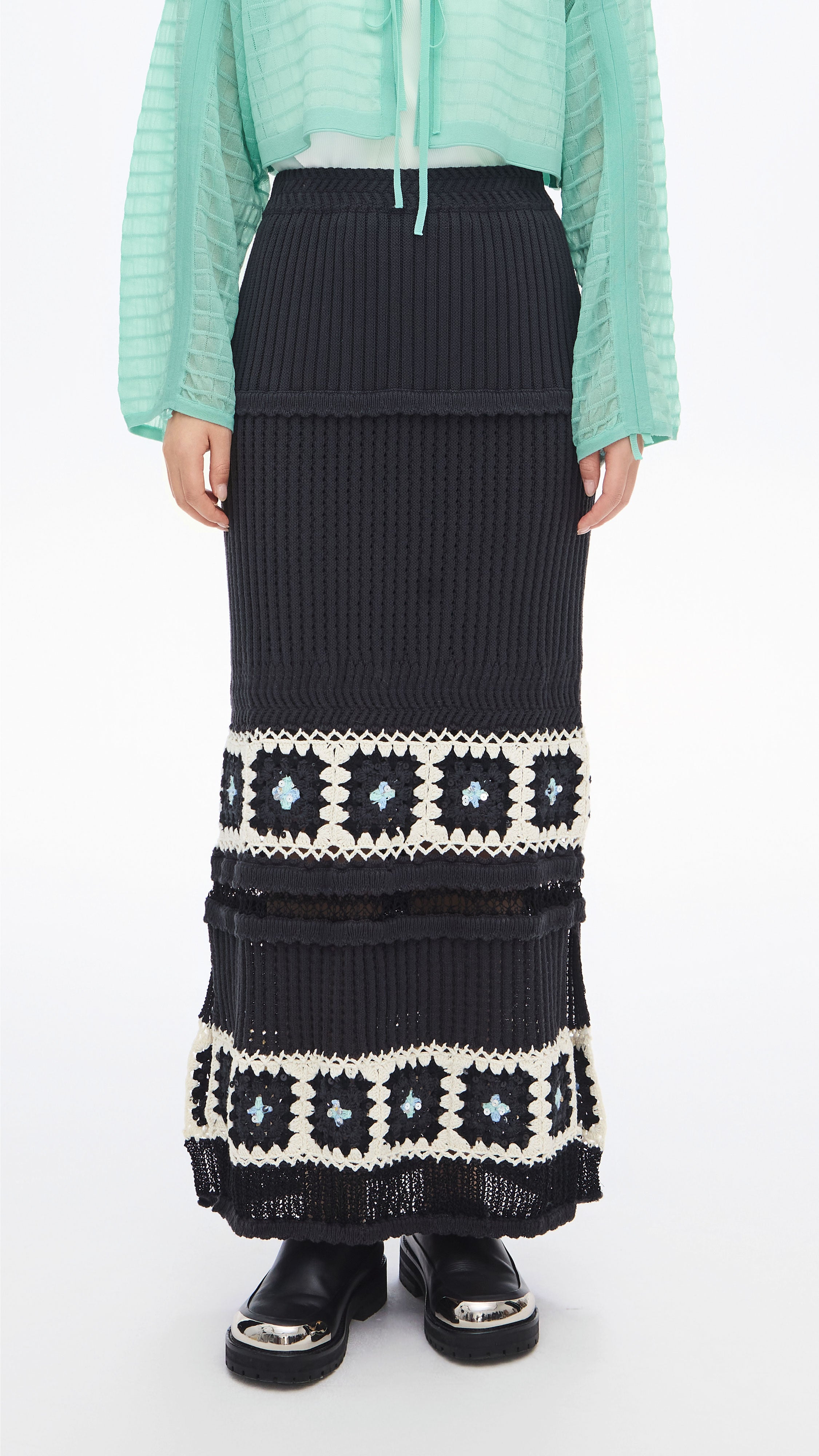 Beaded Knit Skirt