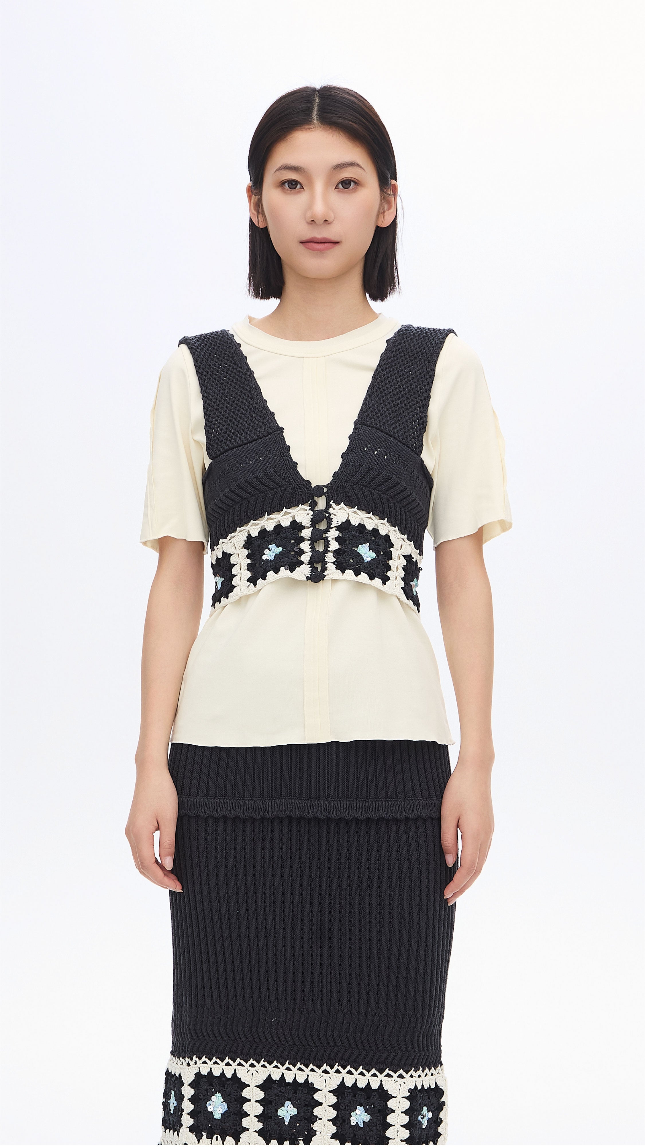 Beaded Knit Vest