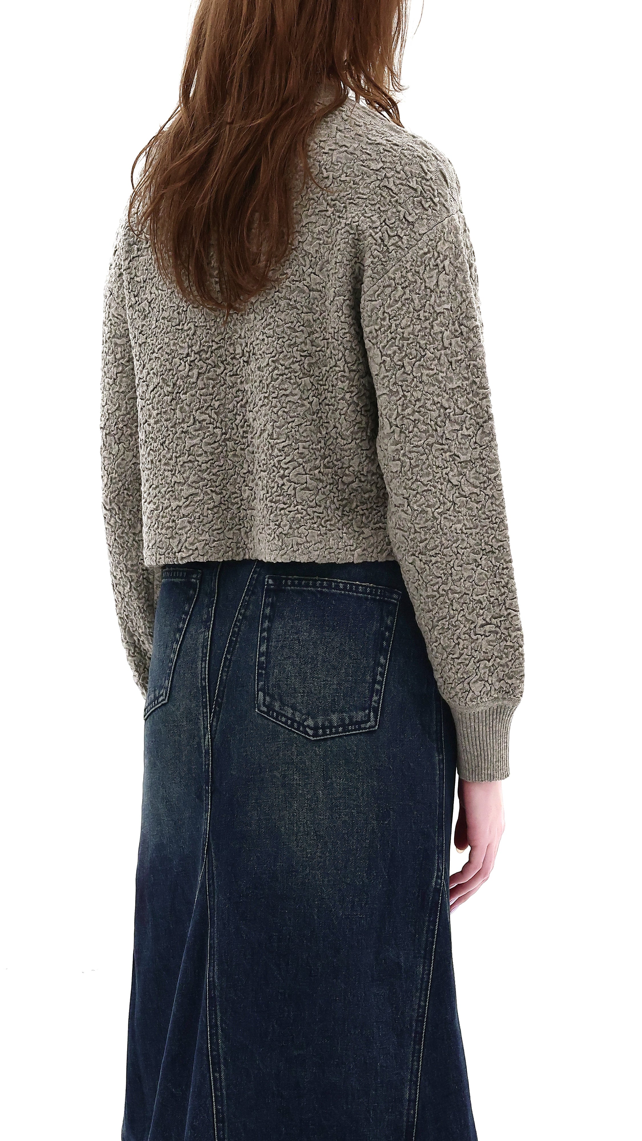 Cropped Textual Sweater