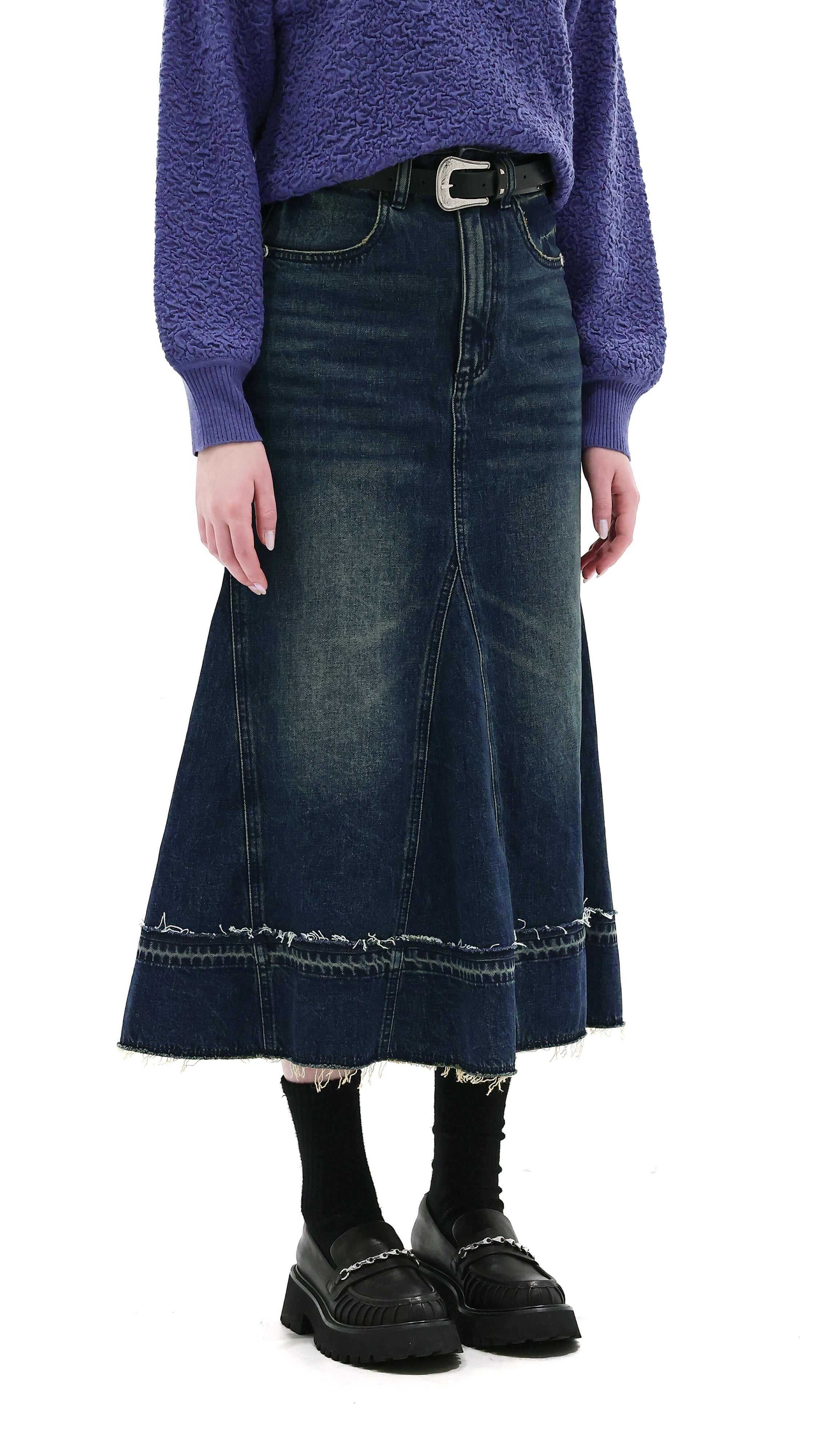 Denim Fishtail Skirt