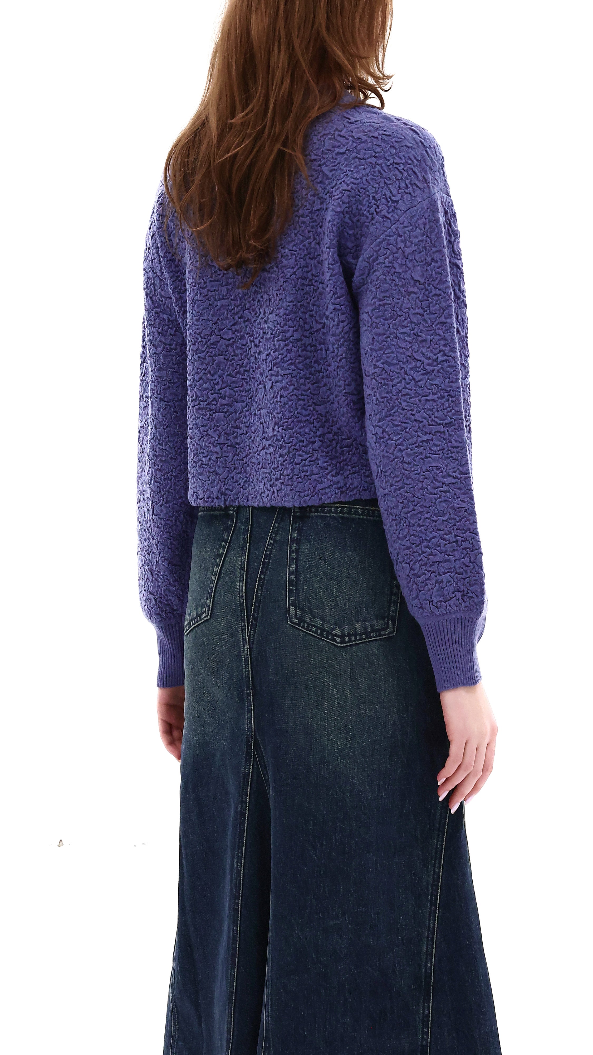 Cropped Textual Sweater