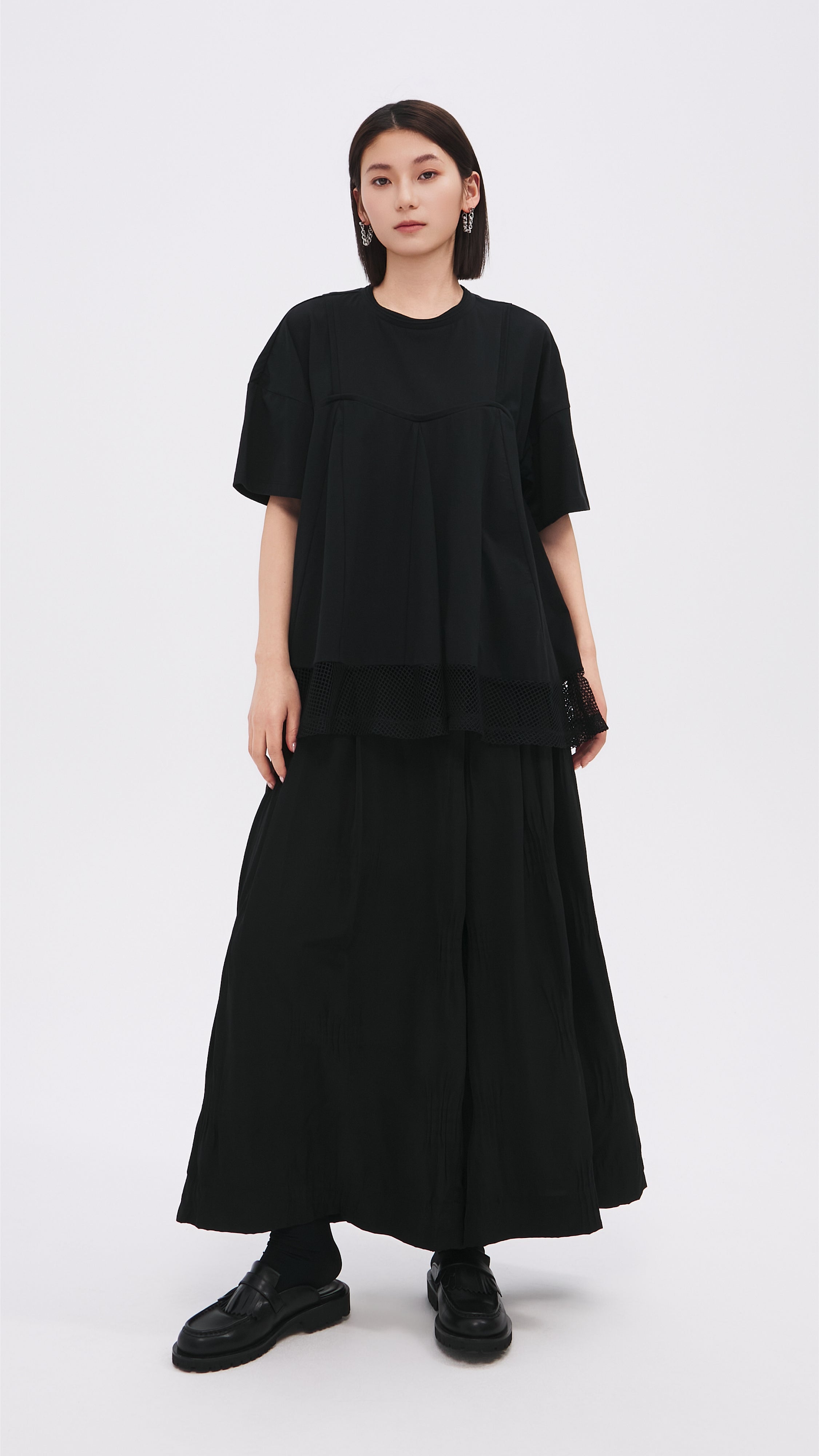 Cut-Sewn Patched Top