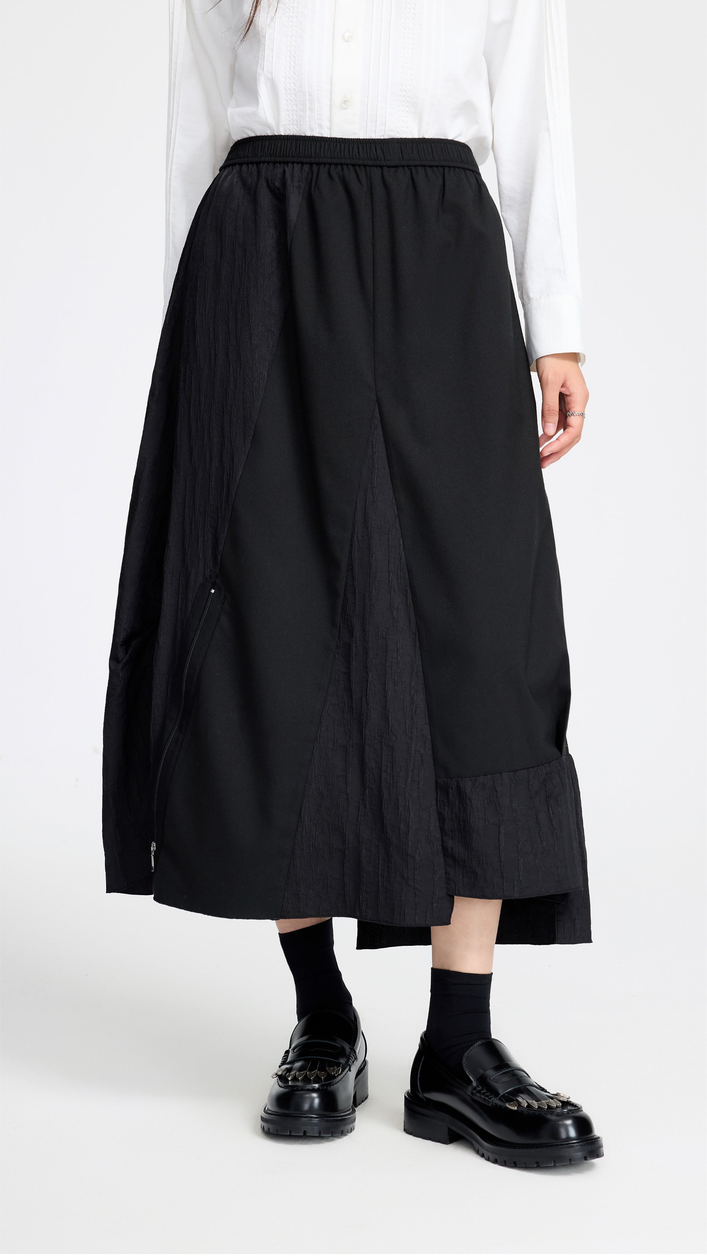 Irregular Patched Skirt
